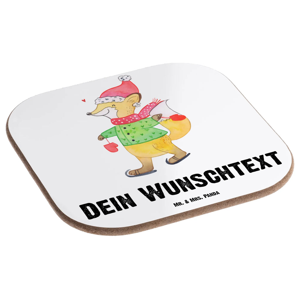 Personalisierte Untersetzer Fuchs  Schlittschuhe Personalisierte Untersetzer, PErsonalisierte Bierdeckel, Personalisierte Glasuntersetzer, Peronalisierte Untersetzer Gläser, Personalisiert Getränkeuntersetzer, Untersetzer mit Namen, Bedrucken, Personalisieren, Namensaufdruck, Winter, Weihnachten, Weihnachtsdeko, Nikolaus, Advent, Heiligabend, Wintermotiv, Weihnachtsmann, Weihnachtstage, Weihnachtsbaum, Tannenbaum, Weihnachtszeit