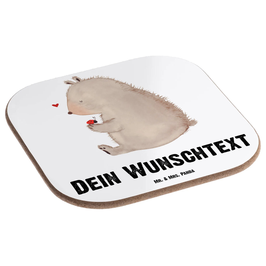 Personalisierte Untersetzer Bär mit Marienkäfer Personalisierte Untersetzer, PErsonalisierte Bierdeckel, Personalisierte Glasuntersetzer, Peronalisierte Untersetzer Gläser, Personalisiert Getränkeuntersetzer, Untersetzer mit Namen, Bedrucken, Personalisieren, Namensaufdruck, Bär, Teddy, Teddybär, Marienkäfer, Liebe, Freiheit, Motivation, Das Leben ist schön