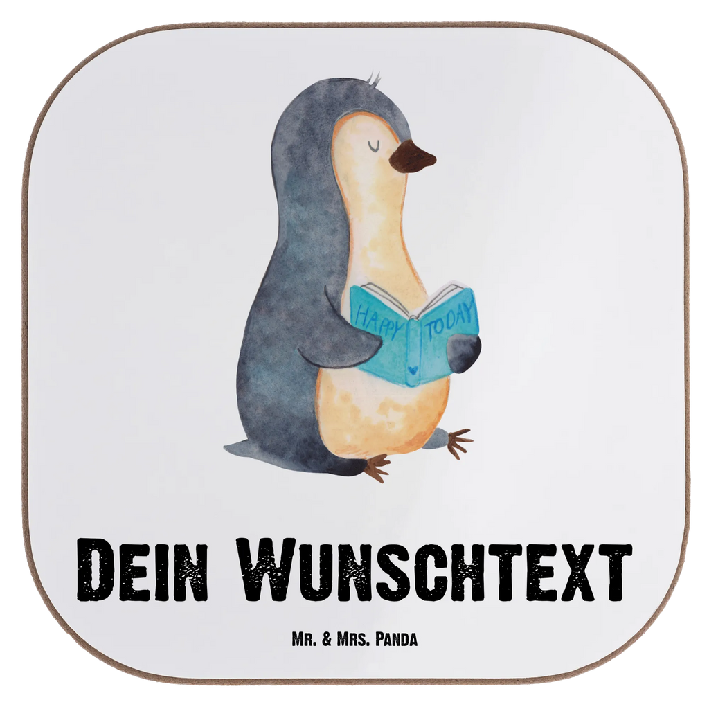 Personalisierte Untersetzer Pinguin Buch Personalisierte Untersetzer, PErsonalisierte Bierdeckel, Personalisierte Glasuntersetzer, Peronalisierte Untersetzer Gläser, Personalisiert Getränkeuntersetzer, Untersetzer mit Namen, Bedrucken, Personalisieren, Namensaufdruck, Pinguin, Pinguine, Buch, Lesen, Bücherwurm, Nichtstun, Faulenzen, Ferien, Urlaub, Freizeit