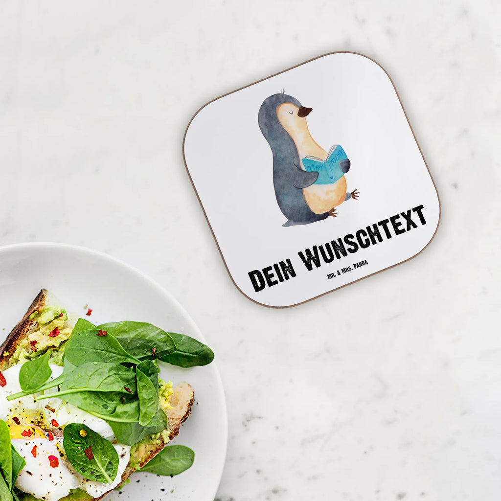 Personalisierte Untersetzer Pinguin Buch Personalisierte Untersetzer, PErsonalisierte Bierdeckel, Personalisierte Glasuntersetzer, Peronalisierte Untersetzer Gläser, Personalisiert Getränkeuntersetzer, Untersetzer mit Namen, Bedrucken, Personalisieren, Namensaufdruck, Pinguin, Pinguine, Buch, Lesen, Bücherwurm, Nichtstun, Faulenzen, Ferien, Urlaub, Freizeit