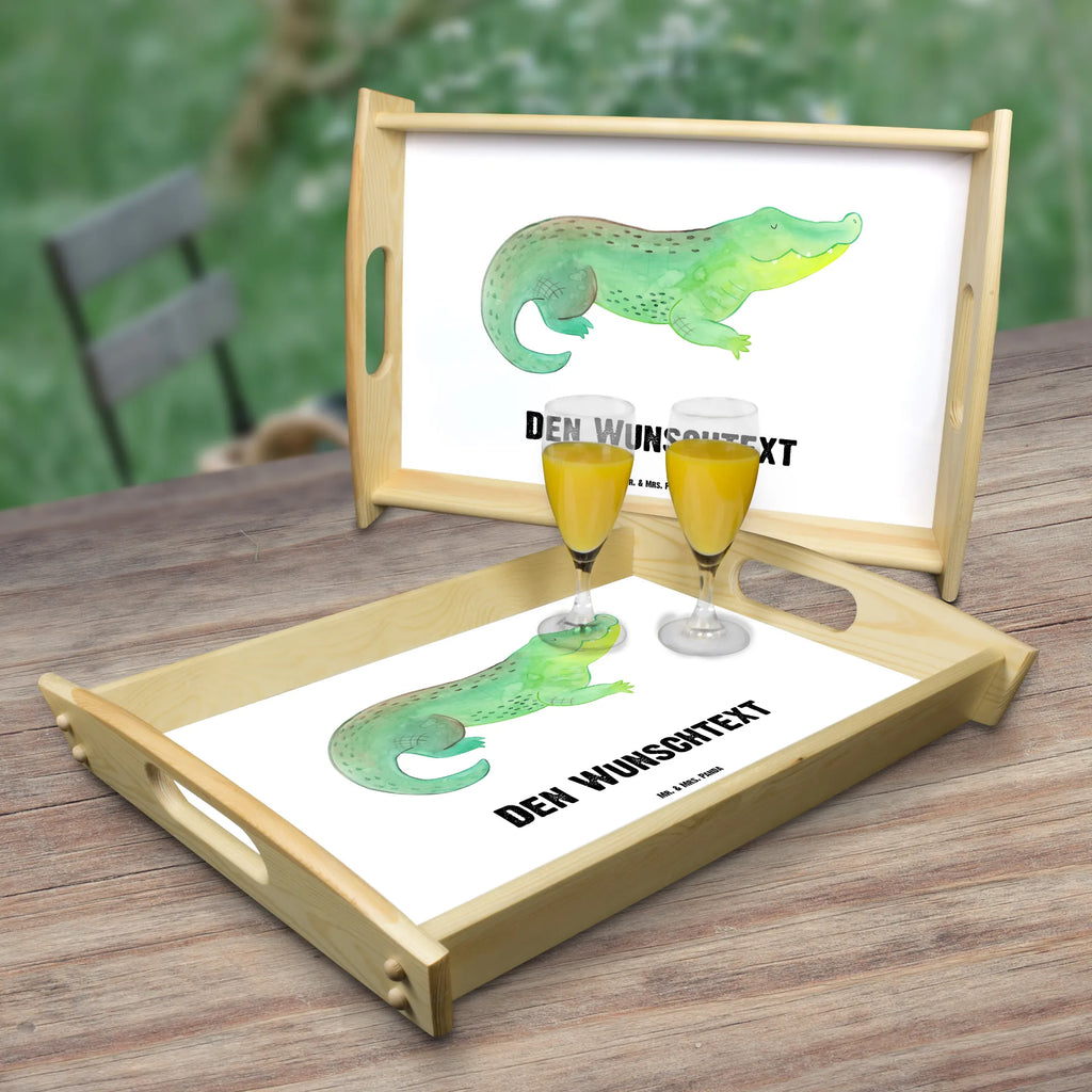 Personalisiertes Serviertablett Krokodil Personalisiertes Serviertablett, Personalisiertes Tablett, Personalisiertes Holztablett, Personalisiertes Küchentablett, Personalisiertes Dekotablett, Personalisiertes Frühstückstablett, Serviertablett mit Namen, Tablett mit Namen, Meerestiere, Meer, Urlaub, Krokodil, Krokodile, verrückt sein, spontan sein, Abenteuerlust, Reiselust, Freundin, beste Freundin, Lieblingsmensch