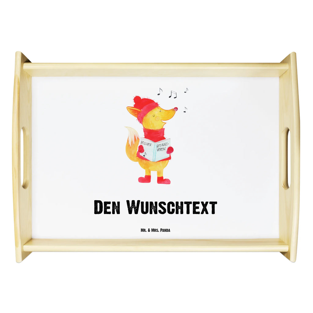 Personalisiertes Serviertablett Fuchs Sänger Personalisiertes Serviertablett, Personalisiertes Tablett, Personalisiertes Holztablett, Personalisiertes Küchentablett, Personalisiertes Dekotablett, Personalisiertes Frühstückstablett, Serviertablett mit Namen, Tablett mit Namen, Winter, Weihnachten, Weihnachtsdeko, Nikolaus, Advent, Heiligabend, Wintermotiv, Fuchs, Füchse, Sänger, Geschenk Sänger, Singen, Weihnachtslieder