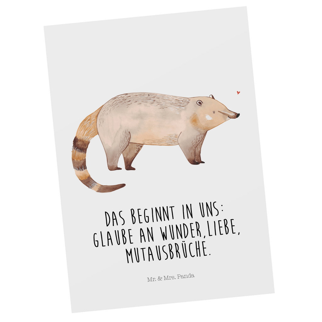 Postkarte Nasenbär Postkarte, Karte, Geschenkkarte, Grußkarte, Einladung, Ansichtskarte, Geburtstagskarte, Einladungskarte, Dankeskarte, Ansichtskarten, Einladung Geburtstag, Einladungskarten Geburtstag, Tiermotive, Gute Laune, lustige Sprüche, Tiere, Nasenbär, Nasenbären, Rüsselbär, Bär