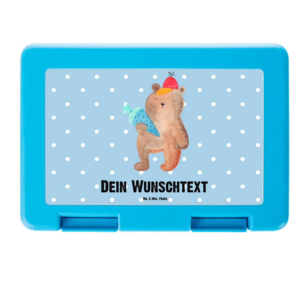 Personalisierte Brotdose Bär mit Schultüte Brotdose personalisiert, Brotbox, Snackbox, Lunch box, Butterbrotdose, Brotzeitbox, Bär, Teddy, Teddybär, Bär Motiv, Schultüte, Erster Schultag Geschenk, Einschulung Geschenk, Schule Geschenk, Grundschule, Schulanfang, Schulbeginn