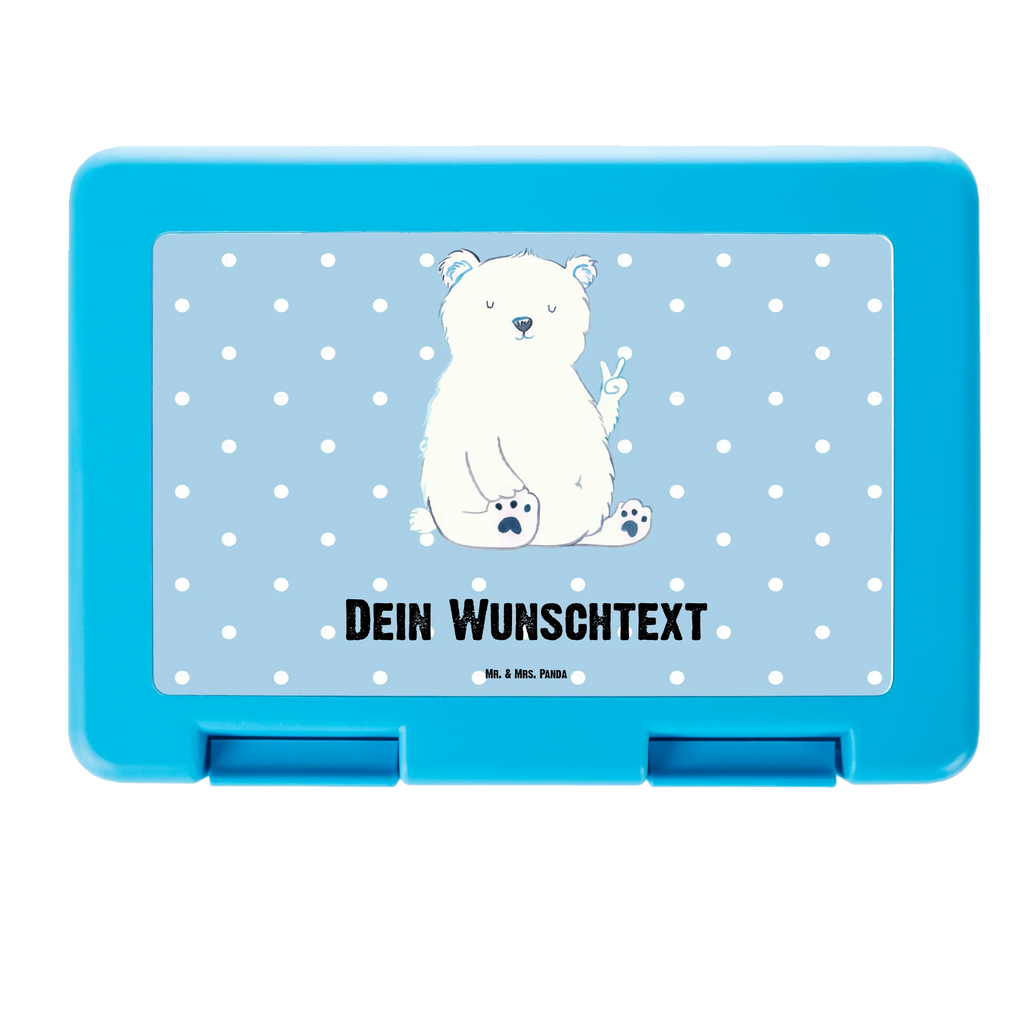 Personalisierte Brotdose Eisbär Faul Brotdose personalisiert, Brotbox, Snackbox, Lunch box, Butterbrotdose, Brotzeitbox, Bär, Teddy, Teddybär, Eisbär, Nordpol, Faul, Entspannen, Relaxen, Büro, Arbeit, Bürojob, Arbeitsplatz, Homeoffice