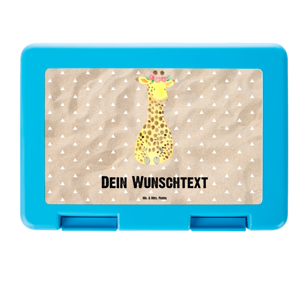 Personalisierte Brotdose Giraffe Blumenkranz Brotdose personalisiert, Brotbox, Snackbox, Lunch box, Butterbrotdose, Brotzeitbox, Afrika, Wildtiere, Giraffe, Blumenkranz, Abenteurer, Selbstliebe, Freundin