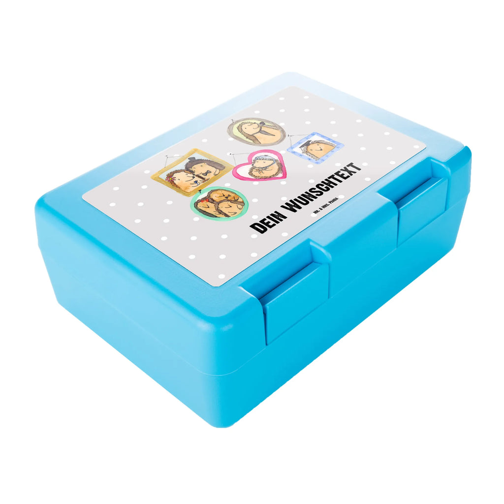 Personalisierte Brotdose Igel Familie Brotdose personalisiert, Brotbox, Snackbox, Lunch box, Butterbrotdose, Brotzeitbox, Familie, Vatertag, Muttertag, Bruder, Schwester, Mama, Papa, Oma, Opa, Liebe, Igel, Bilder, Zusammenhalt, Glück