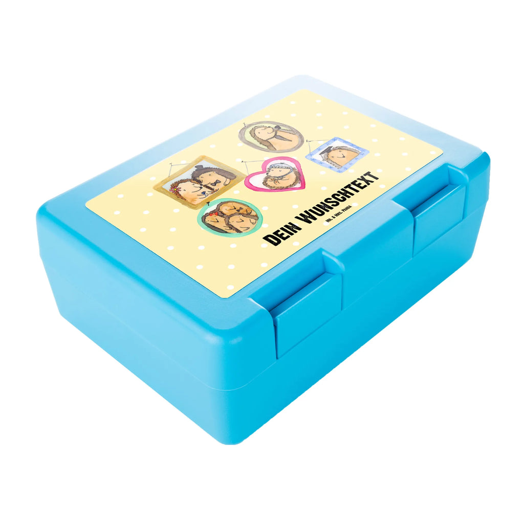 Personalisierte Brotdose Igel Familie Brotdose personalisiert, Brotbox, Snackbox, Lunch box, Butterbrotdose, Brotzeitbox, Familie, Vatertag, Muttertag, Bruder, Schwester, Mama, Papa, Oma, Opa, Liebe, Igel, Bilder, Zusammenhalt, Glück