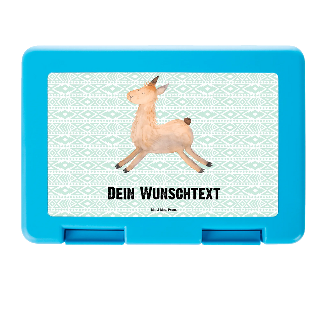 Personalisierte Brotdose Lama springend Brotdose personalisiert, Brotbox, Snackbox, Lunch box, Butterbrotdose, Brotzeitbox, Lama, Alpaka, Lamas, Lieblingstag, Happy day, fröhlich, Glück, Freundin, Liebeskummer, Neustart, guten Morgen, Start, Prüfung, Abitur