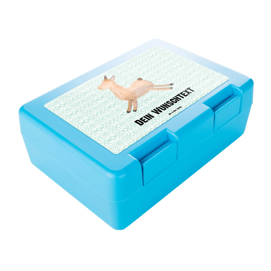 Personalisierte Brotdose Lama springend Brotdose personalisiert, Brotbox, Snackbox, Lunch box, Butterbrotdose, Brotzeitbox, Lama, Alpaka, Lamas, Lieblingstag, Happy day, fröhlich, Glück, Freundin, Liebeskummer, Neustart, guten Morgen, Start, Prüfung, Abitur