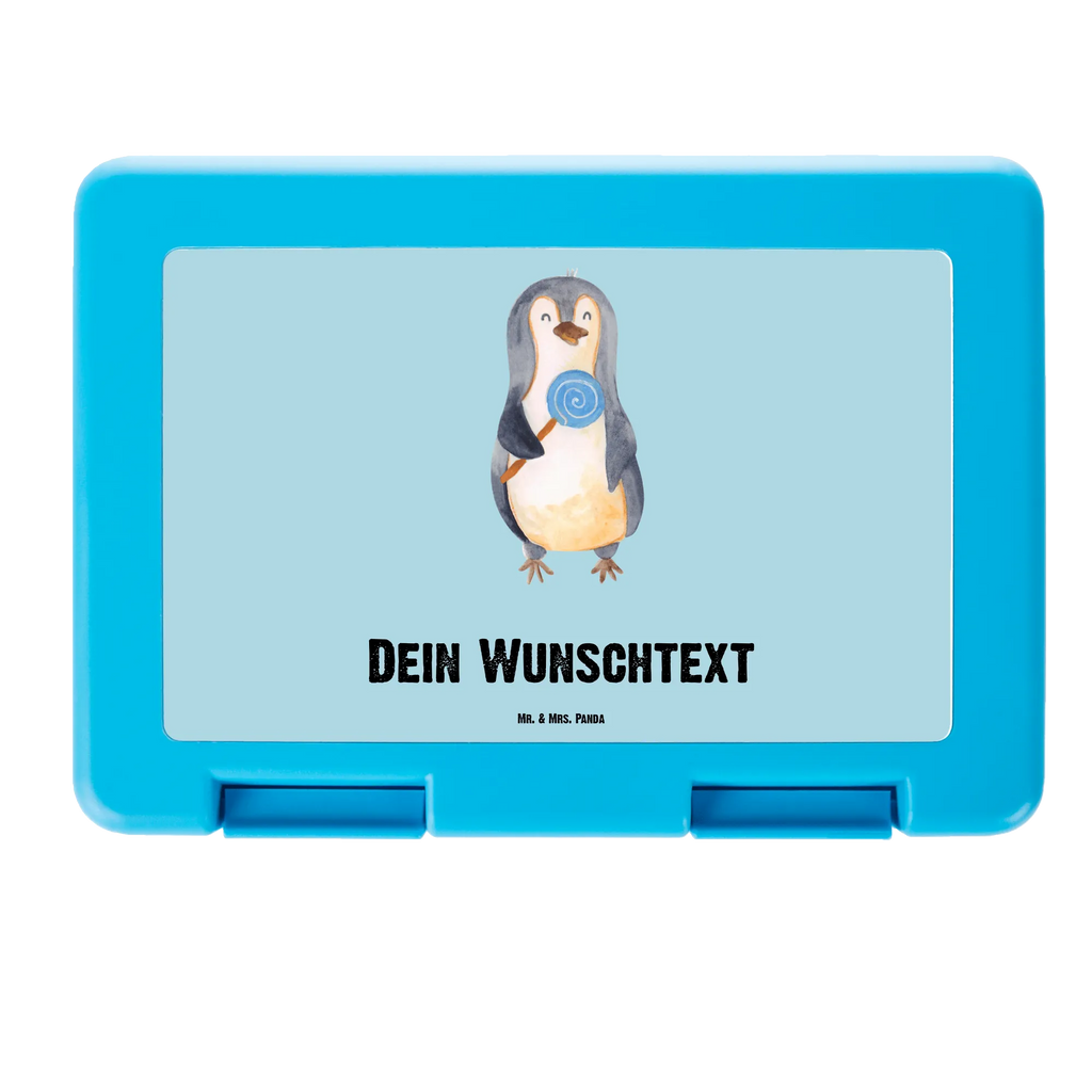 Personalisierte Brotdose Pinguin Lolli Brotdose personalisiert, Brotbox, Snackbox, Lunch box, Butterbrotdose, Brotzeitbox, Pinguin, Pinguine, Lolli, Süßigkeiten, Blödsinn, Spruch, Rebell, Gauner, Ganove, Rabauke