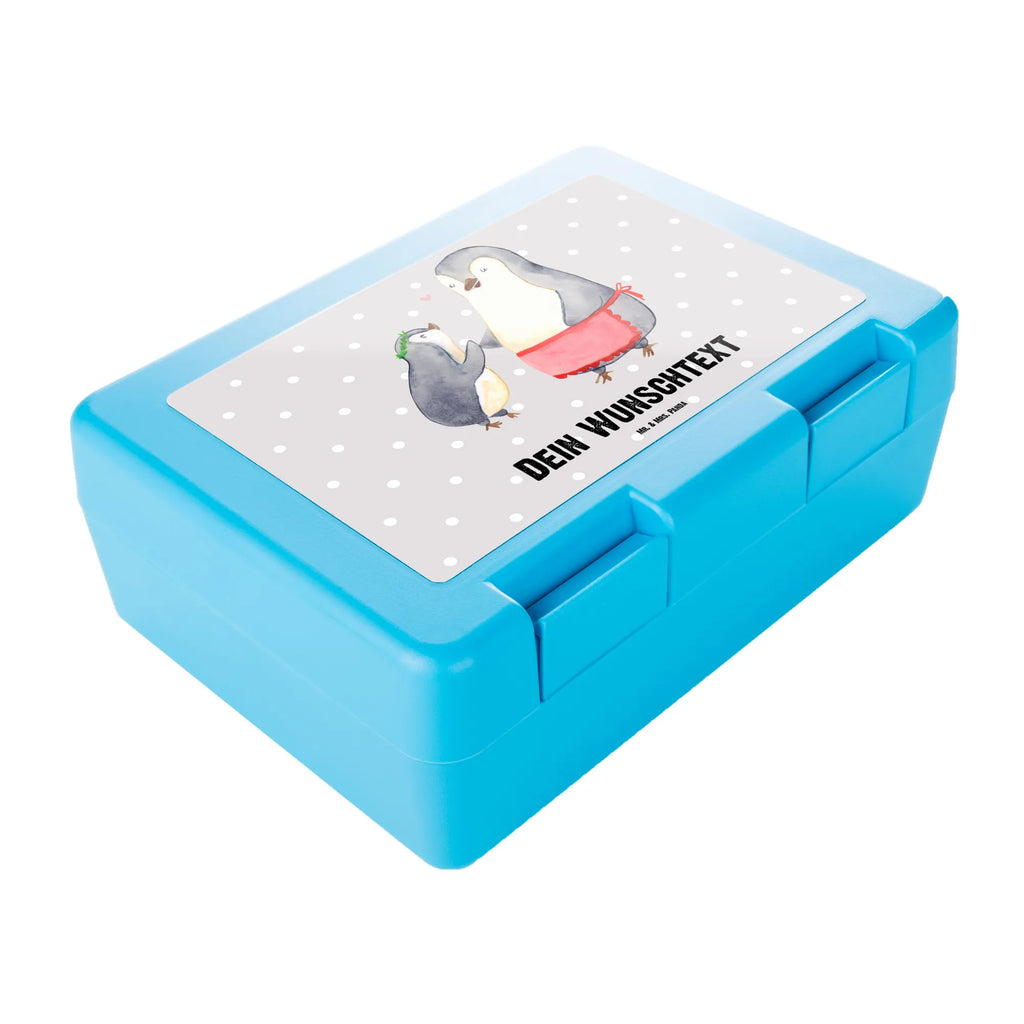 Personalisierte Brotdose Pinguin mit Kind Brotdose personalisiert, Brotbox, Snackbox, Lunch box, Butterbrotdose, Brotzeitbox, Familie, Vatertag, Muttertag, Bruder, Schwester, Mama, Papa, Oma, Opa, Geschenk, Mami, Mutti, Mutter, Geburststag