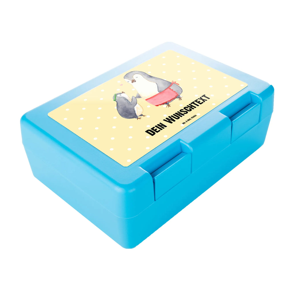 Personalisierte Brotdose Pinguin mit Kind Brotdose personalisiert, Brotbox, Snackbox, Lunch box, Butterbrotdose, Brotzeitbox, Familie, Vatertag, Muttertag, Bruder, Schwester, Mama, Papa, Oma, Opa, Geschenk, Mami, Mutti, Mutter, Geburststag