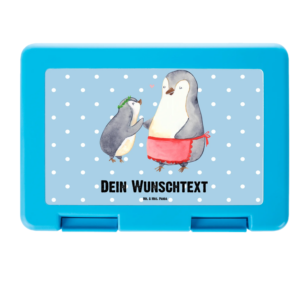 Personalisierte Brotdose Pinguin mit Kind Brotdose personalisiert, Brotbox, Snackbox, Lunch box, Butterbrotdose, Brotzeitbox, Familie, Vatertag, Muttertag, Bruder, Schwester, Mama, Papa, Oma, Opa, Geschenk, Mami, Mutti, Mutter, Geburststag