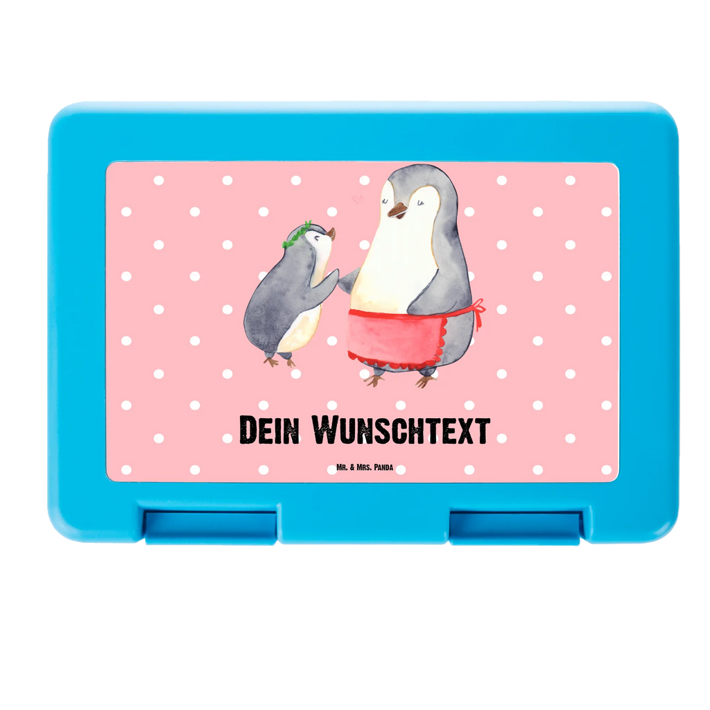 Personalisierte Brotdose Pinguin mit Kind Brotdose personalisiert, Brotbox, Snackbox, Lunch box, Butterbrotdose, Brotzeitbox, Familie, Vatertag, Muttertag, Bruder, Schwester, Mama, Papa, Oma, Opa, Geschenk, Mami, Mutti, Mutter, Geburststag