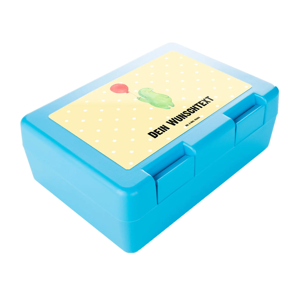 Personalisierte Brotdose Schildkröte Luftballon Brotdose personalisiert, Brotbox, Snackbox, Lunch box, Butterbrotdose, Brotzeitbox, Schildkröte, Schildkröten, Mutausbruch, Motivation, Motivationsspruch