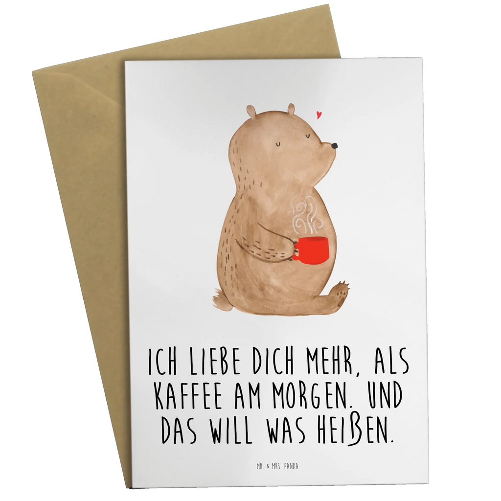Greetings card bear morning coffee Grußkarte, Klappkarte, Einladungskarte, Glückwunschkarte, Hochzeitskarte, Geburtstagskarte, Karte, Ansichtskarten, Liebe, Partner, Freund, Freundin, Ehemann, Ehefrau, Heiraten, Verlobung, Heiratsantrag, Liebesgeschenk, Jahrestag, Hocheitstag, Valentinstag, Geschenk für Frauen, Hochzeitstag, Mitbringsel, Geschenk für Freundin, Geschenk für Partner, Liebesbeweis, für Männer, für Ehemann