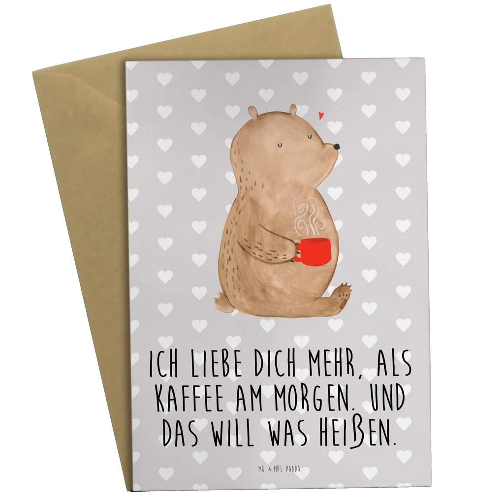 Grußkarte Bär Morgenkaffee Grußkarte, Klappkarte, Einladungskarte, Glückwunschkarte, Hochzeitskarte, Geburtstagskarte, Karte, Ansichtskarten, Liebe, Partner, Freund, Freundin, Ehemann, Ehefrau, Heiraten, Verlobung, Heiratsantrag, Liebesgeschenk, Jahrestag, Hocheitstag, Valentinstag, Geschenk für Frauen, Hochzeitstag, Mitbringsel, Geschenk für Freundin, Geschenk für Partner, Liebesbeweis, für Männer, für Ehemann