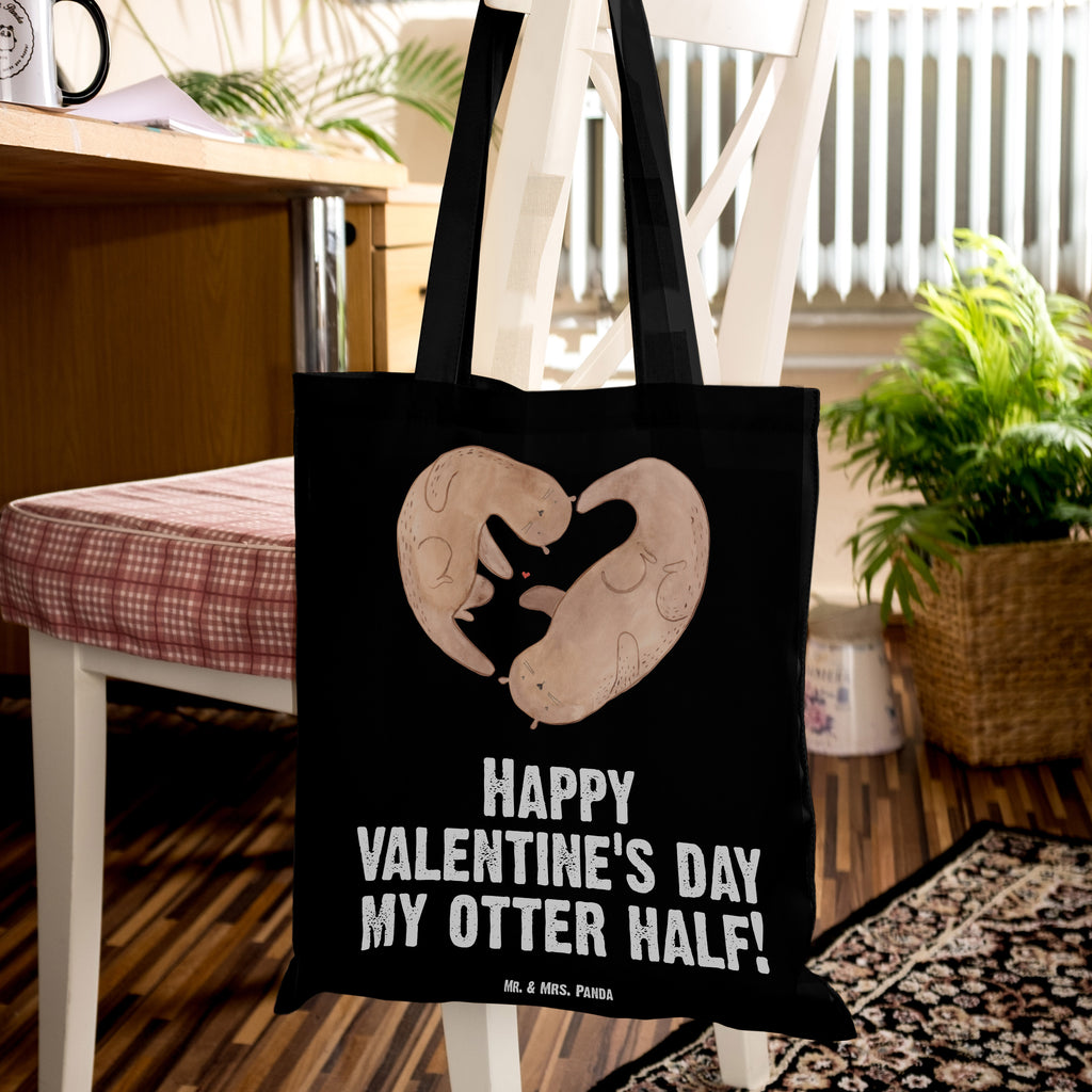 Tragetasche Otter Valentine Beuteltasche, Beutel, Einkaufstasche, Jutebeutel, Stoffbeutel, Tasche, Shopper, Umhängetasche, Strandtasche, Schultertasche, Stofftasche, Tragetasche, Badetasche, Jutetasche, Einkaufstüte, Laptoptasche, Liebe, Partner, Freund, Freundin, Ehemann, Ehefrau, Heiraten, Verlobung, Heiratsantrag, Liebesgeschenk, Jahrestag, Hocheitstag, Valentinstag, Geschenk für Frauen, Hochzeitstag, Mitbringsel, Geschenk für Freundin, Geschenk für Partner, Liebesbeweis, für Männer, für Ehemann