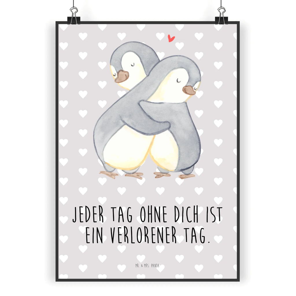 Poster Pinguine Kuscheln Poster, Wandposter, Bild, Wanddeko, Küchenposter, Kinderposter, Wanddeko Bild, Raumdekoration, Wanddekoration, Handgemaltes Poster, Mr. & Mrs. Panda Poster, Designposter, Kunstdruck, Posterdruck, Liebe, Partner, Freund, Freundin, Ehemann, Ehefrau, Heiraten, Verlobung, Heiratsantrag, Liebesgeschenk, Jahrestag, Hocheitstag, Valentinstag, Geschenk für Frauen, Hochzeitstag, Mitbringsel, Geschenk für Freundin, Geschenk für Partner, Liebesbeweis, für Männer, für Ehemann