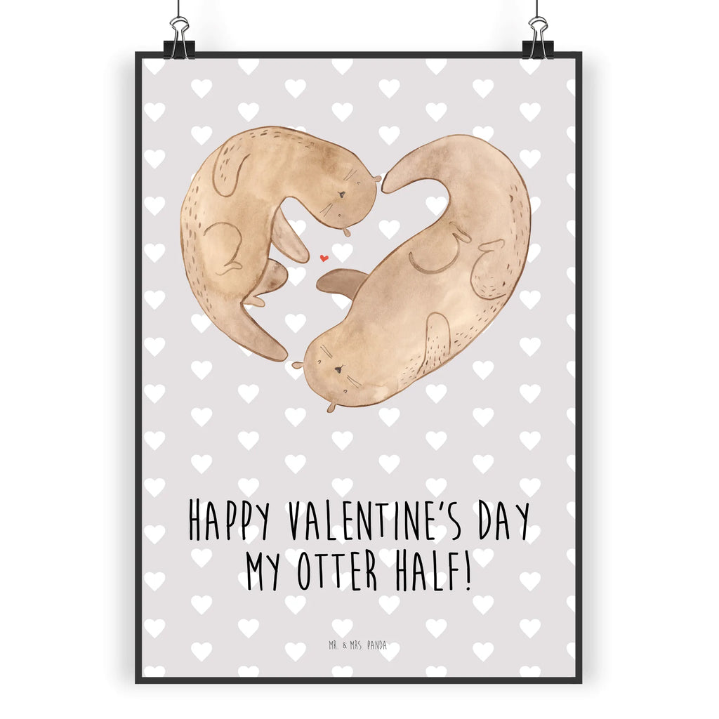 Poster Otter Valentine Poster, Wandposter, Bild, Wanddeko, Küchenposter, Kinderposter, Wanddeko Bild, Raumdekoration, Wanddekoration, Handgemaltes Poster, Mr. & Mrs. Panda Poster, Designposter, Kunstdruck, Posterdruck, Liebe, Partner, Freund, Freundin, Ehemann, Ehefrau, Heiraten, Verlobung, Heiratsantrag, Liebesgeschenk, Jahrestag, Hocheitstag, Valentinstag, Geschenk für Frauen, Hochzeitstag, Mitbringsel, Geschenk für Freundin, Geschenk für Partner, Liebesbeweis, für Männer, für Ehemann