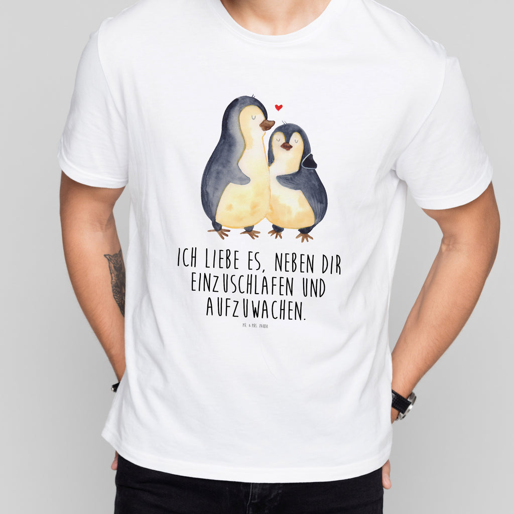 T-Shirt Standard Pinguine Einschlafen T-Shirt, Shirt, Tshirt, Lustiges T-Shirt, T-Shirt mit Spruch, Party, Junggesellenabschied, Jubiläum, Geburstag, Herrn, Damen, Männer, Frauen, Schlafshirt, Nachthemd, Sprüche, Liebe, Partner, Freund, Freundin, Ehemann, Ehefrau, Heiraten, Verlobung, Heiratsantrag, Liebesgeschenk, Jahrestag, Hocheitstag, Valentinstag, Geschenk für Frauen, Hochzeitstag, Mitbringsel, Geschenk für Freundin, Geschenk für Partner, Liebesbeweis, für Männer, für Ehemann