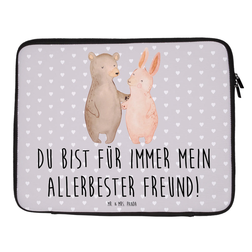 Notebook Tasche Bär und Hase Umarmen Notebook Tasche, Laptop, Computertasche, Tasche, Notebook-Tasche, Notebook-Reisehülle, Notebook Schutz, Liebe, Partner, Freund, Freundin, Ehemann, Ehefrau, Heiraten, Verlobung, Heiratsantrag, Liebesgeschenk, Jahrestag, Hocheitstag, Freunde, bester Freund, Hase, Bär, Bärchen, best friends