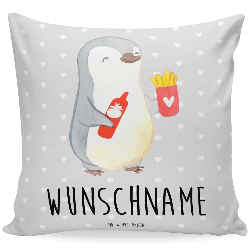 Personalisiertes Kissen Pinguin Pommes Kissen, personalisiert, Name, Wunschname, bedrucken, Kopfkissen, Liebe, Partner, Freund, Freundin, Ehemann, Ehefrau, Heiraten, Verlobung, Heiratsantrag, Liebesgeschenk, Jahrestag, Hocheitstag, Valentinstag, Geschenk für Frauen, Hochzeitstag, Mitbringsel, Geschenk für Freundin, Geschenk für Partner, Liebesbeweis, für Männer, für Ehemann