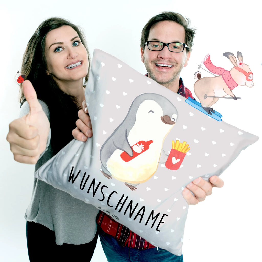 Personalisiertes Kissen Pinguin Pommes Kissen, personalisiert, Name, Wunschname, bedrucken, Kopfkissen, Liebe, Partner, Freund, Freundin, Ehemann, Ehefrau, Heiraten, Verlobung, Heiratsantrag, Liebesgeschenk, Jahrestag, Hocheitstag, Valentinstag, Geschenk für Frauen, Hochzeitstag, Mitbringsel, Geschenk für Freundin, Geschenk für Partner, Liebesbeweis, für Männer, für Ehemann