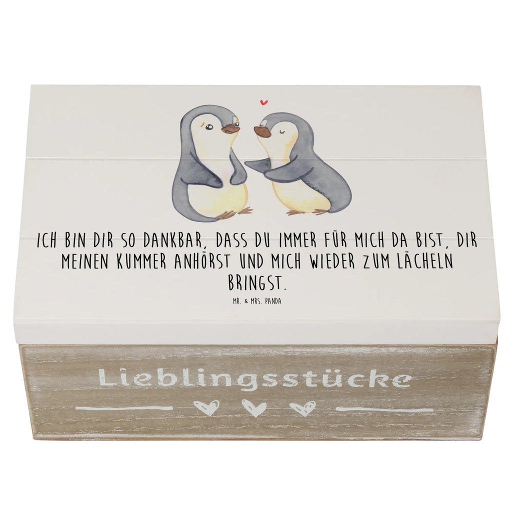 Holzkiste Pinguine trösten Holzkiste, Kiste, Schatzkiste, Truhe, Schatulle, XXL, Erinnerungsbox, Erinnerungskiste, Dekokiste, Aufbewahrungsbox, Geschenkbox, Geschenkdose, Liebe, Partner, Freund, Freundin, Ehemann, Ehefrau, Heiraten, Verlobung, Heiratsantrag, Liebesgeschenk, Jahrestag, Hocheitstag, Valentinstag, Geschenk für Frauen, Hochzeitstag, Mitbringsel, Geschenk für Freundin, Geschenk für Partner, Liebesbeweis, für Männer, für Ehemann