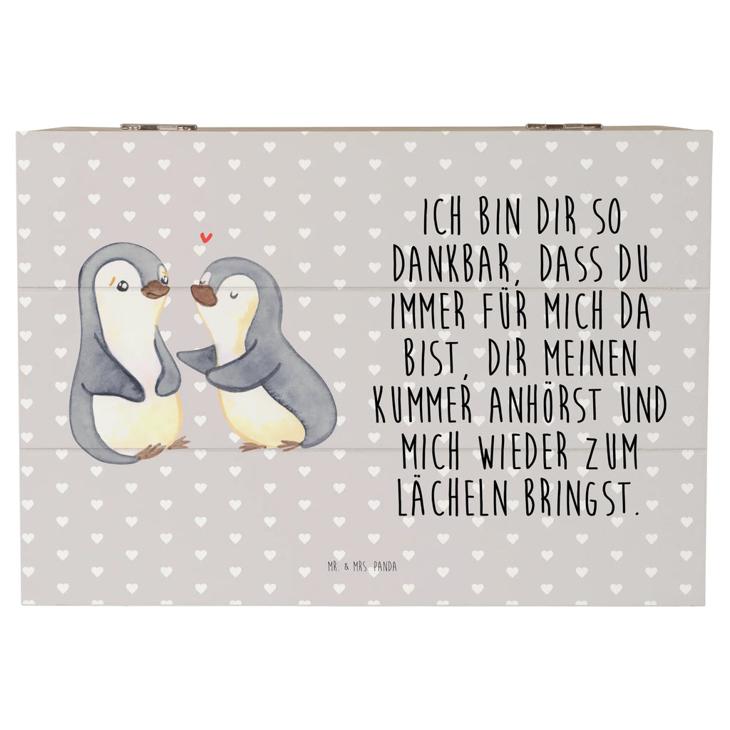 Holzkiste Pinguine trösten Holzkiste, Kiste, Schatzkiste, Truhe, Schatulle, XXL, Erinnerungsbox, Erinnerungskiste, Dekokiste, Aufbewahrungsbox, Geschenkbox, Geschenkdose, Liebe, Partner, Freund, Freundin, Ehemann, Ehefrau, Heiraten, Verlobung, Heiratsantrag, Liebesgeschenk, Jahrestag, Hocheitstag, Valentinstag, Geschenk für Frauen, Hochzeitstag, Mitbringsel, Geschenk für Freundin, Geschenk für Partner, Liebesbeweis, für Männer, für Ehemann