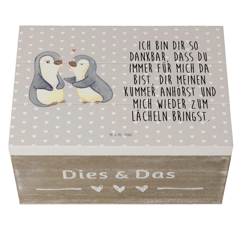 Holzkiste Pinguine trösten Holzkiste, Kiste, Schatzkiste, Truhe, Schatulle, XXL, Erinnerungsbox, Erinnerungskiste, Dekokiste, Aufbewahrungsbox, Geschenkbox, Geschenkdose, Liebe, Partner, Freund, Freundin, Ehemann, Ehefrau, Heiraten, Verlobung, Heiratsantrag, Liebesgeschenk, Jahrestag, Hocheitstag, Valentinstag, Geschenk für Frauen, Hochzeitstag, Mitbringsel, Geschenk für Freundin, Geschenk für Partner, Liebesbeweis, für Männer, für Ehemann