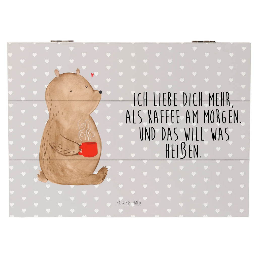 Holzkiste Bär Morgenkaffee Holzkiste, Kiste, Schatzkiste, Truhe, Schatulle, XXL, Erinnerungsbox, Erinnerungskiste, Dekokiste, Aufbewahrungsbox, Geschenkbox, Geschenkdose, Liebe, Partner, Freund, Freundin, Ehemann, Ehefrau, Heiraten, Verlobung, Heiratsantrag, Liebesgeschenk, Jahrestag, Hocheitstag, Valentinstag, Geschenk für Frauen, Hochzeitstag, Mitbringsel, Geschenk für Freundin, Geschenk für Partner, Liebesbeweis, für Männer, für Ehemann