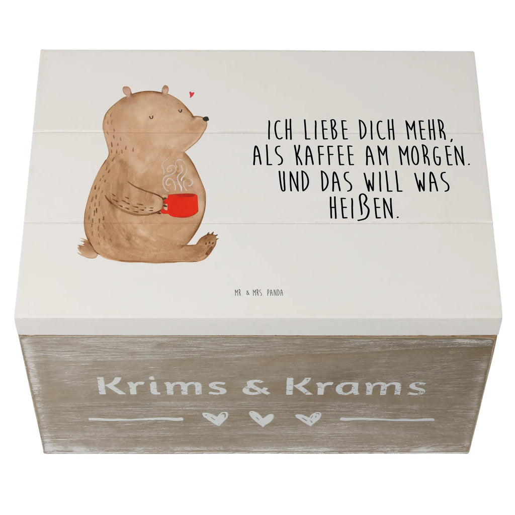 Holzkiste Bär Morgenkaffee Holzkiste, Kiste, Schatzkiste, Truhe, Schatulle, XXL, Erinnerungsbox, Erinnerungskiste, Dekokiste, Aufbewahrungsbox, Geschenkbox, Geschenkdose, Liebe, Partner, Freund, Freundin, Ehemann, Ehefrau, Heiraten, Verlobung, Heiratsantrag, Liebesgeschenk, Jahrestag, Hocheitstag, Valentinstag, Geschenk für Frauen, Hochzeitstag, Mitbringsel, Geschenk für Freundin, Geschenk für Partner, Liebesbeweis, für Männer, für Ehemann