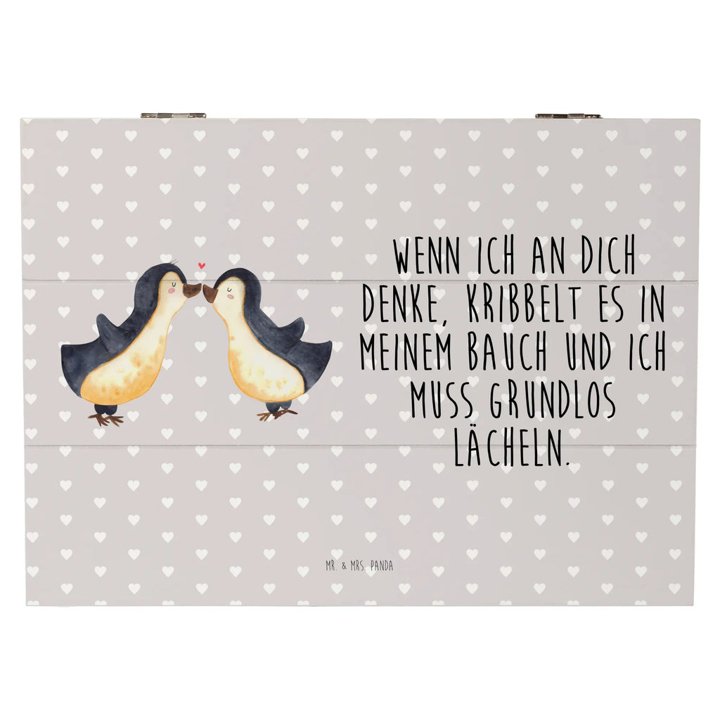 Holzkiste Pinguine Kuss Holzkiste, Kiste, Schatzkiste, Truhe, Schatulle, XXL, Erinnerungsbox, Erinnerungskiste, Dekokiste, Aufbewahrungsbox, Geschenkbox, Geschenkdose, Liebe, Partner, Freund, Freundin, Ehemann, Ehefrau, Heiraten, Verlobung, Heiratsantrag, Liebesgeschenk, Jahrestag, Hocheitstag, Valentinstag, Geschenk für Frauen, Hochzeitstag, Mitbringsel, Geschenk für Freundin, Geschenk für Partner, Liebesbeweis, für Männer, für Ehemann