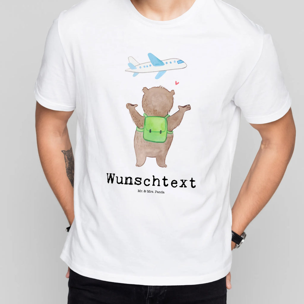 Personalisiertes T-Shirt Bär Flugzeug T-Shirt Personalisiert, T-Shirt mit Namen, T-Shirt mit Aufruck, Männer, Frauen, Liebe, Partner, Freund, Freundin, Ehemann, Ehefrau, Heiraten, Verlobung, Heiratsantrag, Liebesgeschenk, Jahrestag, Hocheitstag, Valentinstag, Geschenk für Frauen, Hochzeitstag, Mitbringsel, Geschenk für Freundin, Geschenk für Partner, Liebesbeweis, für Männer, für Ehemann