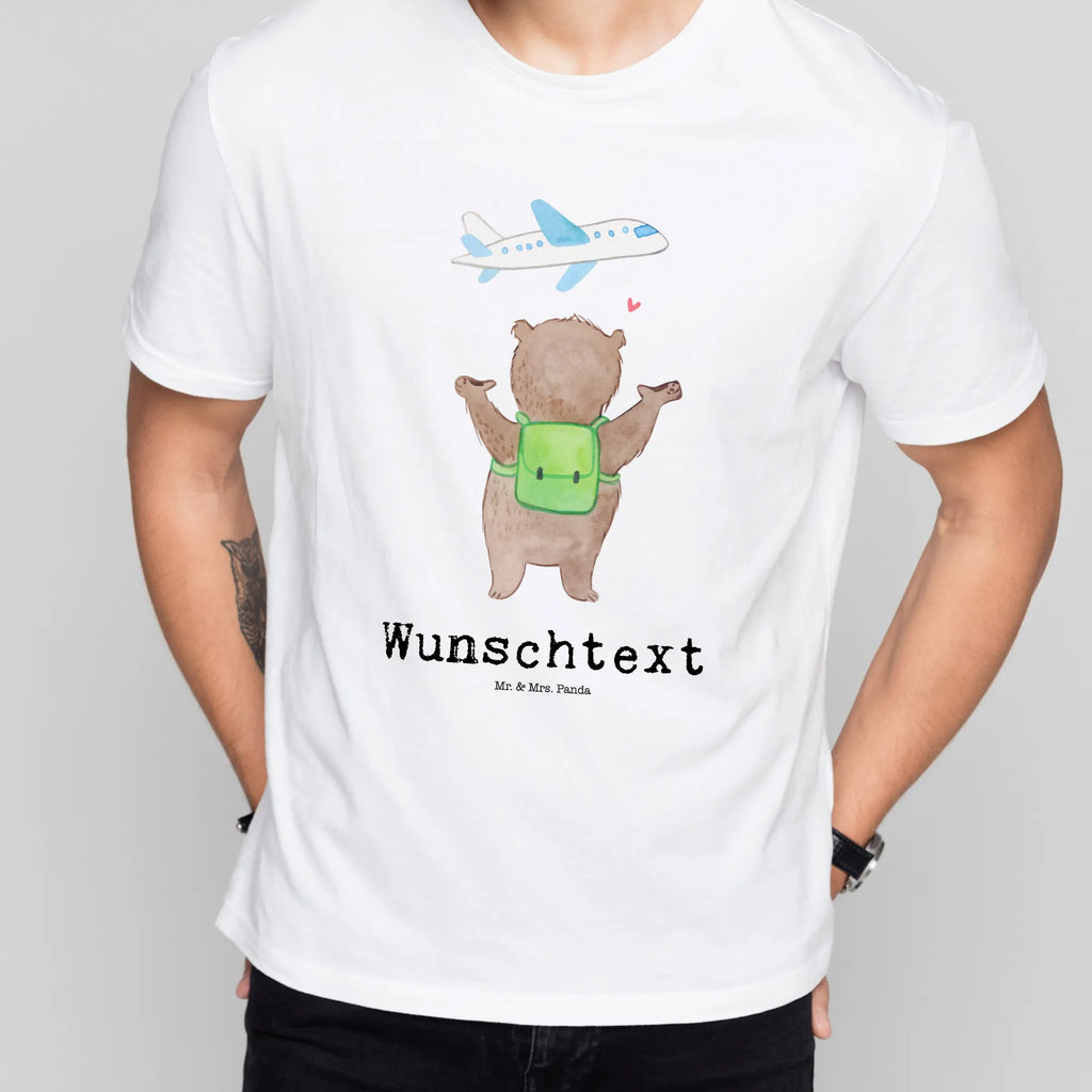 Personalisiertes T-Shirt Bär Flugzeug T-Shirt Personalisiert, T-Shirt mit Namen, T-Shirt mit Aufruck, Männer, Frauen, Liebe, Partner, Freund, Freundin, Ehemann, Ehefrau, Heiraten, Verlobung, Heiratsantrag, Liebesgeschenk, Jahrestag, Hocheitstag, Valentinstag, Geschenk für Frauen, Hochzeitstag, Mitbringsel, Geschenk für Freundin, Geschenk für Partner, Liebesbeweis, für Männer, für Ehemann