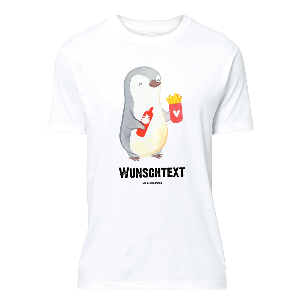 Personalisiertes T-Shirt Pinguin Pommes T-Shirt Personalisiert, T-Shirt mit Namen, T-Shirt mit Aufruck, Männer, Frauen, Liebe, Partner, Freund, Freundin, Ehemann, Ehefrau, Heiraten, Verlobung, Heiratsantrag, Liebesgeschenk, Jahrestag, Hocheitstag, Valentinstag, Geschenk für Frauen, Hochzeitstag, Mitbringsel, Geschenk für Freundin, Geschenk für Partner, Liebesbeweis, für Männer, für Ehemann