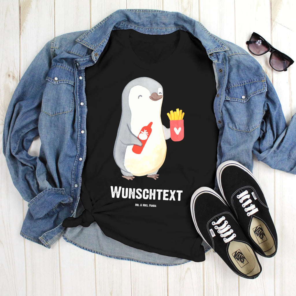 Personalisiertes T-Shirt Pinguin Pommes T-Shirt Personalisiert, T-Shirt mit Namen, T-Shirt mit Aufruck, Männer, Frauen, Liebe, Partner, Freund, Freundin, Ehemann, Ehefrau, Heiraten, Verlobung, Heiratsantrag, Liebesgeschenk, Jahrestag, Hocheitstag, Valentinstag, Geschenk für Frauen, Hochzeitstag, Mitbringsel, Geschenk für Freundin, Geschenk für Partner, Liebesbeweis, für Männer, für Ehemann