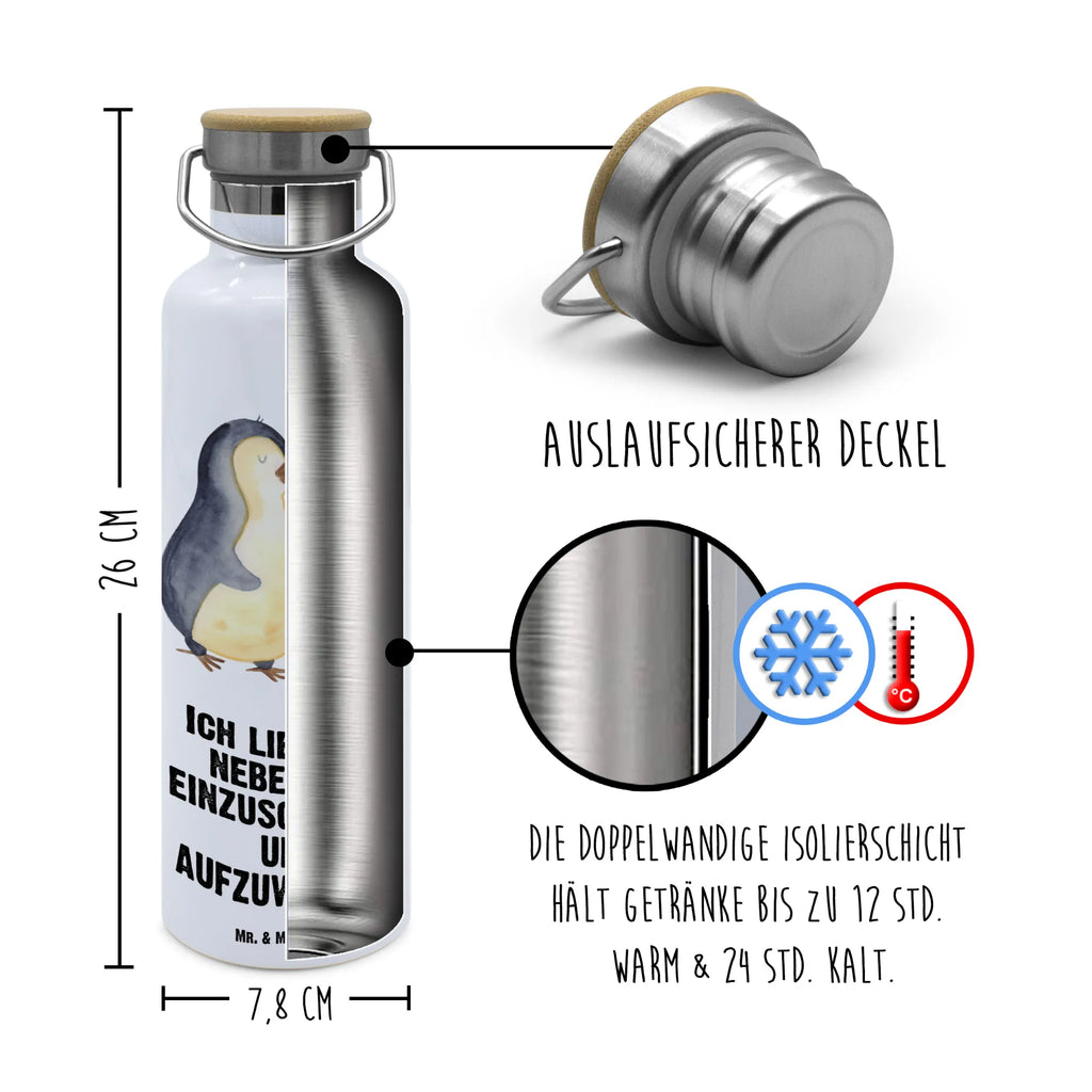 Trinkflasche Pinguine Einschlafen Thermosflasche, Isolierflasche, Edelstahl, Trinkflasche, isoliert, Wamrhaltefunktion, Sportflasche, Flasche zum Sport, Sportlerflasche, Liebe, Partner, Freund, Freundin, Ehemann, Ehefrau, Heiraten, Verlobung, Heiratsantrag, Liebesgeschenk, Jahrestag, Hocheitstag, Valentinstag, Geschenk für Frauen, Hochzeitstag, Mitbringsel, Geschenk für Freundin, Geschenk für Partner, Liebesbeweis, für Männer, für Ehemann