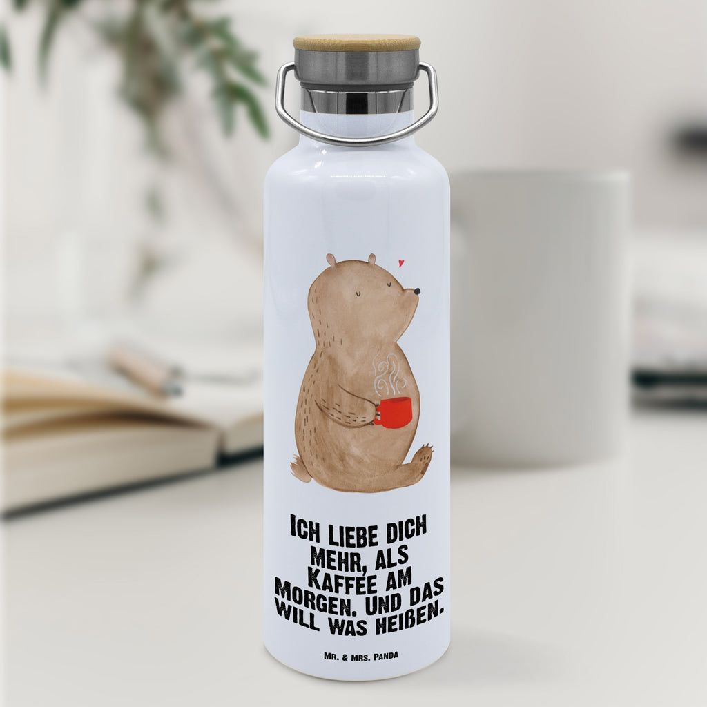 Trinkflasche Bär Morgenkaffee Thermosflasche, Isolierflasche, Edelstahl, Trinkflasche, isoliert, Wamrhaltefunktion, Sportflasche, Flasche zum Sport, Sportlerflasche, Liebe, Partner, Freund, Freundin, Ehemann, Ehefrau, Heiraten, Verlobung, Heiratsantrag, Liebesgeschenk, Jahrestag, Hocheitstag, Valentinstag, Geschenk für Frauen, Hochzeitstag, Mitbringsel, Geschenk für Freundin, Geschenk für Partner, Liebesbeweis, für Männer, für Ehemann