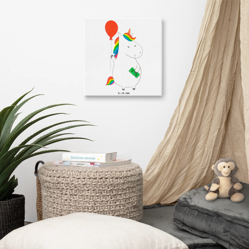 Leinwand Bild Einhorn Luftballon Leinwand, Bild, Kunstdruck, Wanddeko, Dekoration, Einhorn, Einhörner, Einhorn Deko, Unicorn, Luftballon, Geld, Lebenslust, Freude, Geschenk, Freundin