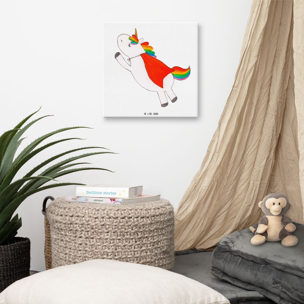 Leinwand Bild Einhorn Super Leinwand, Bild, Kunstdruck, Wanddeko, Dekoration, Einhorn, Einhörner, Einhorn Deko, Pegasus, Unicorn, Traummann, Superheld, Held, Freundin, Geschenk, Girl, Mädchen