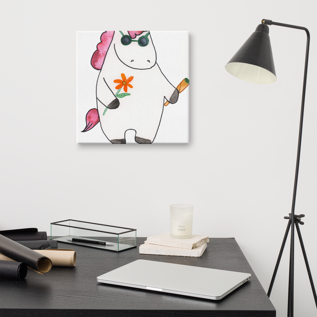 Leinwand Bild Einhorn Woodstock Leinwand, Bild, Kunstdruck, Wanddeko, Dekoration, Einhorn, Einhörner, Einhorn Deko, Pegasus, Unicorn, Kiffen, Joint, Zigarette, Alkohol, Party, Spaß. lustig, witzig, Woodstock