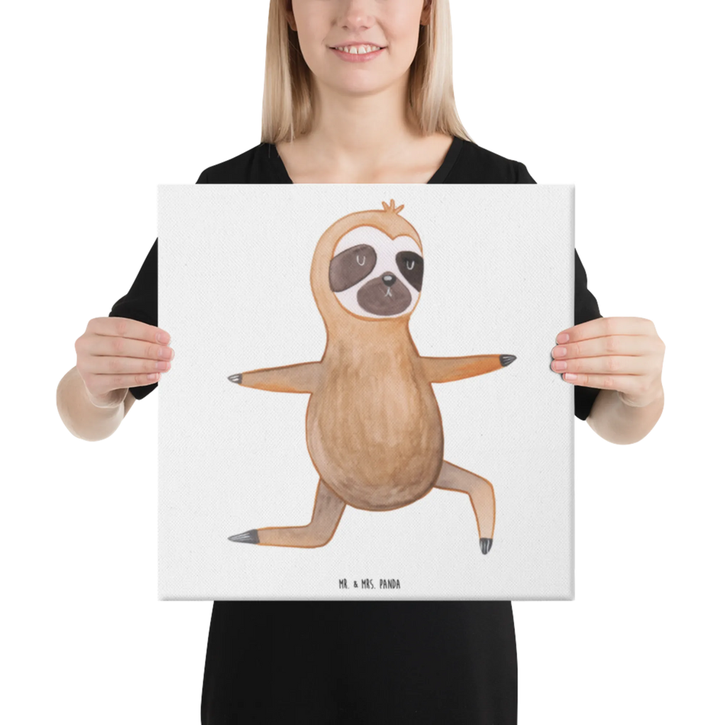 Canvas picture sloth yoga Leinwand, Bild, Kunstdruck, Wanddeko, Dekoration, Faultier, Faultier Geschenk, Faultier Deko, Faultiere, faul, Lieblingstier, Yoga, Namaste, Krieger, Yogaübungen, Meditation, Atmung, Gelassenheit, Entspannung