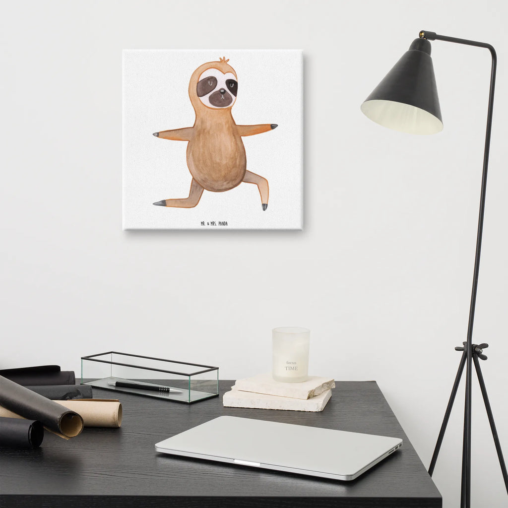 Canvas picture sloth yoga Leinwand, Bild, Kunstdruck, Wanddeko, Dekoration, Faultier, Faultier Geschenk, Faultier Deko, Faultiere, faul, Lieblingstier, Yoga, Namaste, Krieger, Yogaübungen, Meditation, Atmung, Gelassenheit, Entspannung