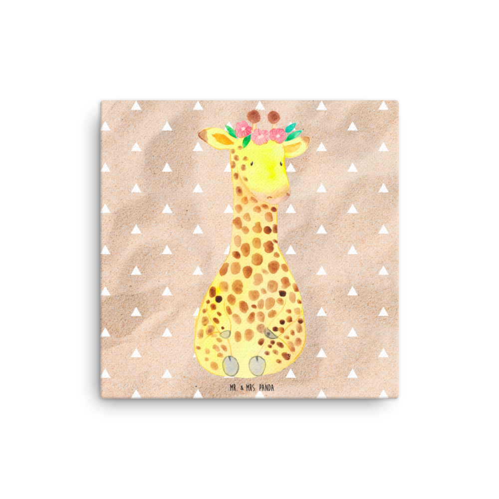 Leinwand Bild Giraffe Blumenkranz Leinwand, Bild, Kunstdruck, Wanddeko, Dekoration, Afrika, Wildtiere, Giraffe, Blumenkranz, Abenteurer, Selbstliebe, Freundin