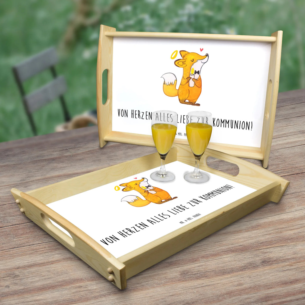 Serviertablett Fuchs Kommunion Serviertablett, Tablett, Holztablett, Küchentablett, Dekotablett, Frühstückstablett, Konfirmation, Kommunion, Jugendweihe, Konfirmation Geschenk, Kommunion Geschenk, Kommunion Dankeschön, Glauben, Liebe, Gott, Gläubig