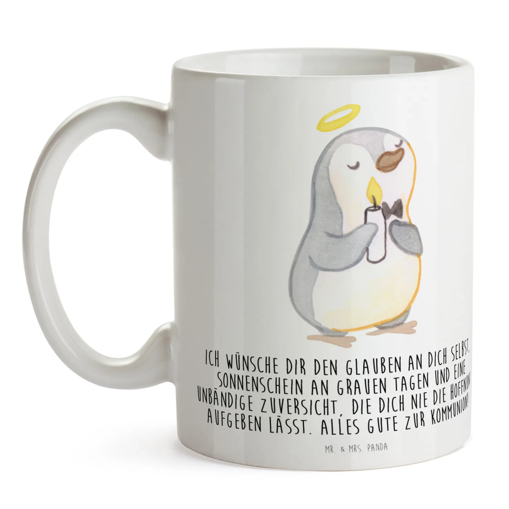 Tasse Pinguin Kommunion Tasse, Kaffeetasse, Teetasse, Becher, Kaffeebecher, Teebecher, Keramiktasse, Porzellantasse, Büro Tasse, Geschenk Tasse, Tasse Sprüche, Tasse Motive, Kaffeetassen, Tasse bedrucken, Designer Tasse, Cappuccino Tassen, Schöne Teetassen, Konfirmation, Kommunion, Jugendweihe, Konfirmation Geschenk, Kommunion Geschenk, Kommunion Dankeschön, Glauben, Sonnenschein