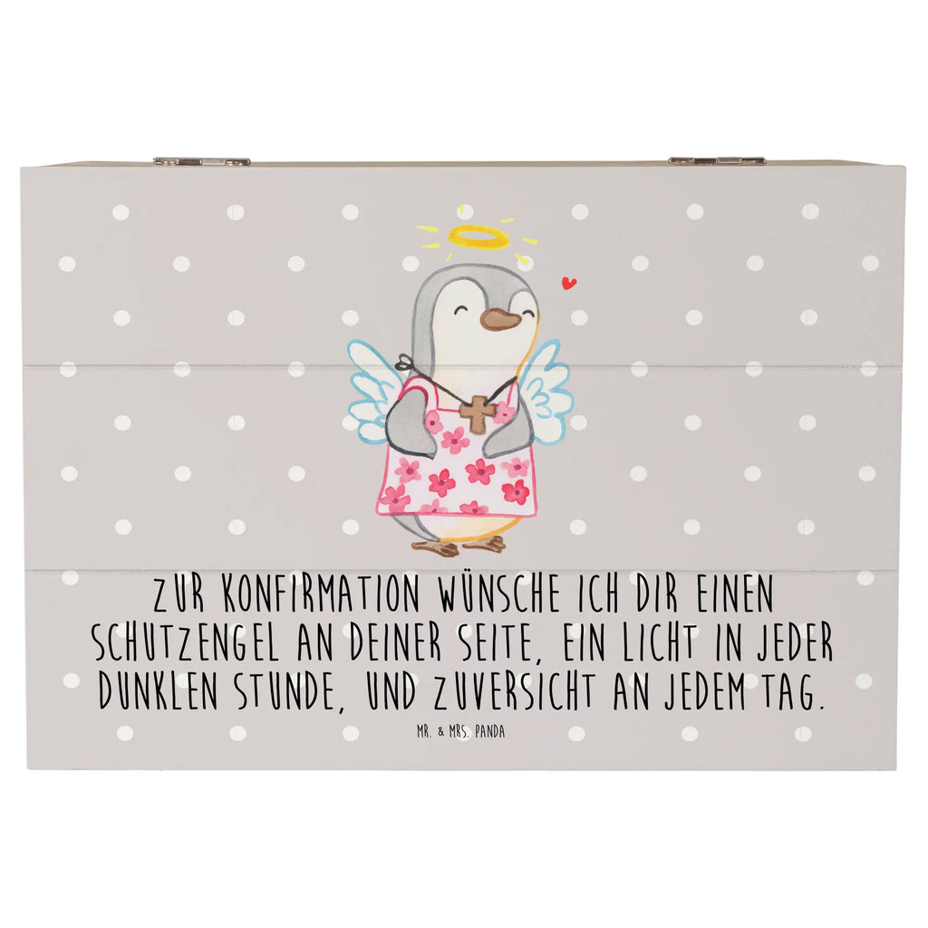 Holzkiste Pinguin Konfirmation Holzkiste, Kiste, Schatzkiste, Truhe, Schatulle, XXL, Erinnerungsbox, Erinnerungskiste, Dekokiste, Aufbewahrungsbox, Geschenkbox, Geschenkdose, Konfirmation, Kommunion, Jugendweihe, Konfirmation Geschenk, Schutzengel, Zuversicht, Vertrauen